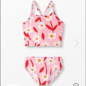 Hannah Andersson NWT Sunblock Tankini Happy Pink Floral Pattern 18-24 Month & 2T